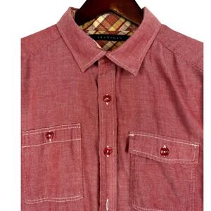 Sean John Mens XL Red Short‎ Sleeve Button Up Casual Shirt